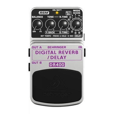 Pedal Para Guitarra Behringer Reverb Delay, Dr400
